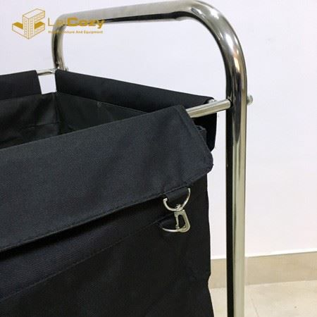 Hotel-Edelstahl-faltbarer Haushalts-Wäschewagen für schmutzige Wäsche 
